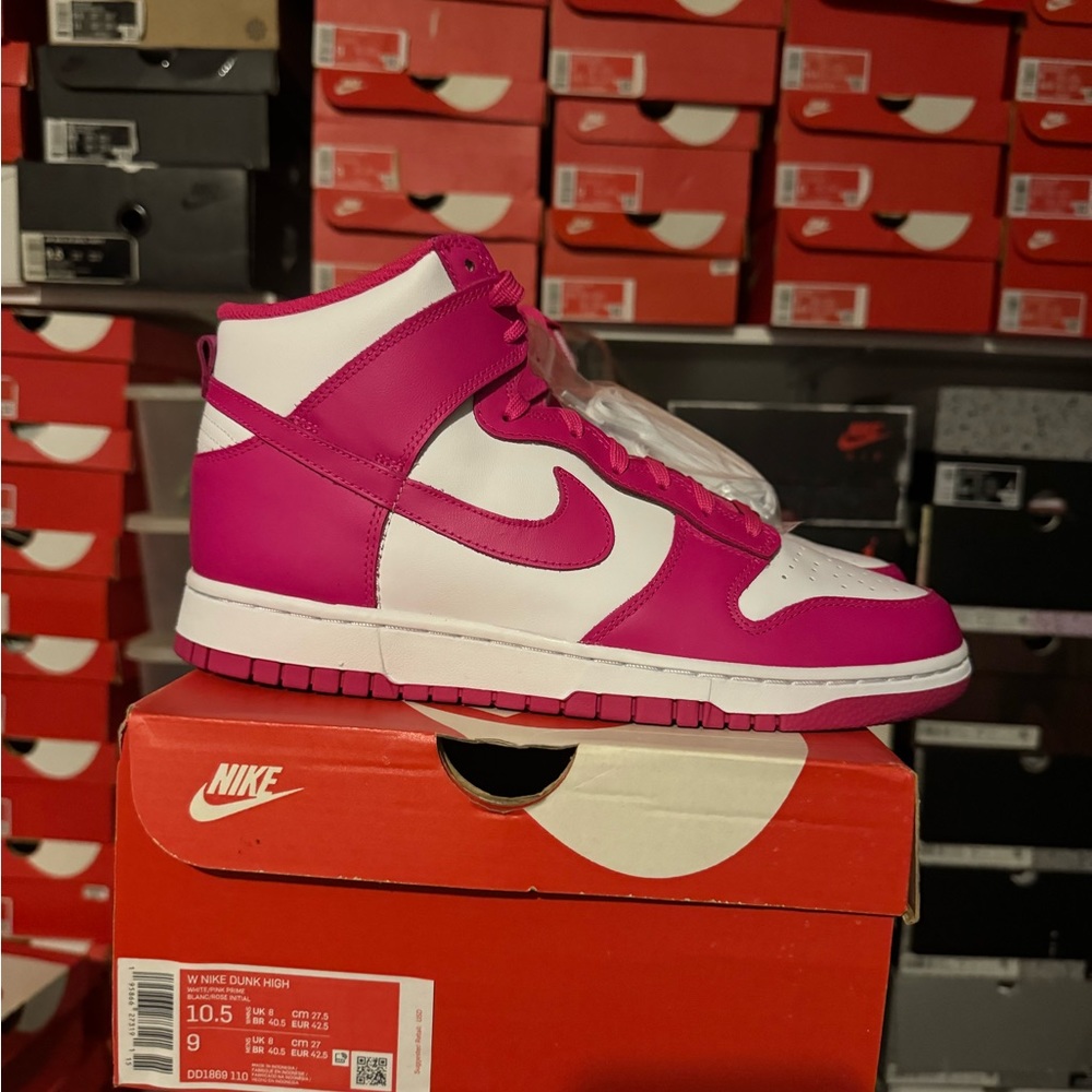 W NIKE DUNK HIGH “PINK PRIME” SIZE 10.5 WOMEN / 9 MEN
